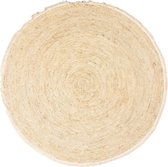 Vloerkleed Ø 120 cm Beige Zeegras Rond Tapijt Wandkleed Wandtapijt