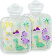 Navaris gel pack 2 stuks - Hot cold pack voor warm en koud gebruik - Koelcompres voor kinderen - Dino design