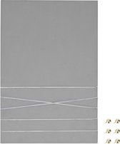 Navaris prikbord fotowand met lint – Fotohouder 44 x 30 cm – Fluwelen fotoprikbord - Voor foto’s en ansichtkaarten - Inclusief spelden - Grijs