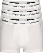 Calvin Klein Boxershorts Low Rise Trunk - Heren - 3-pack - Wit - Maat S