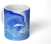 Mok - Weergave van een vortex in blauw water - 350 ML - Beker