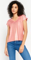 LOLALIZA T-shirt met giraffenprint - Roze - Maat XXL