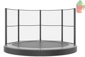 Akrobat Trampoline Half Veiligheidsnet - Geschikt voor Primus en Orbit - 365 cm - Rond - Set - Zwart