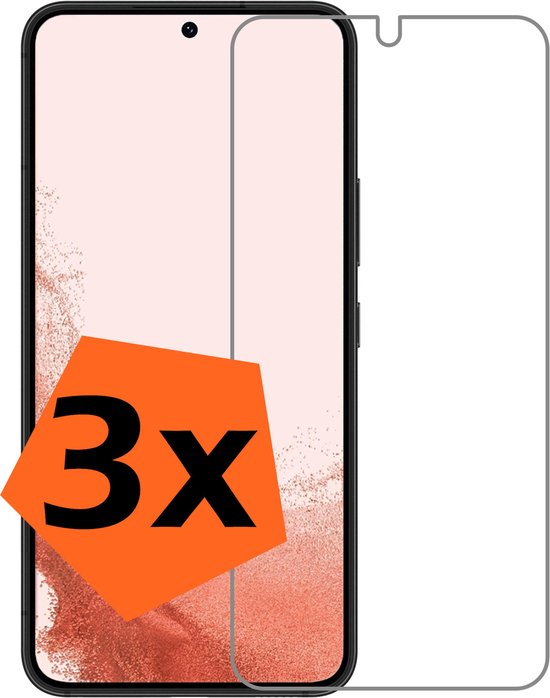 Screenprotector Geschikt voor Samsung S22 Screenprotector Bescherm Glas Tempered Glass - Screenprotector Geschikt voor Samsung Galaxy S22 Screen Protector - 3 PACK