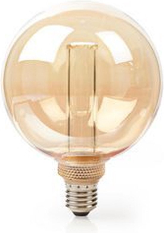 Nedis LED-Filamentlamp E27 - G125 - 3.5 W - 120 lm - 1800 K - Dimbaar - Goudkleurig - Retrostijl - 1 Stuks