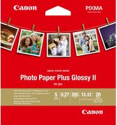Canon Plus Glossy II - Wit Fotopapier 20 vellen 13 x 13 cm