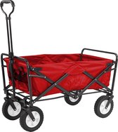 Meister Bolderwagen met Opbergtas 89x48x76-101,5 cm Rood/Zwart