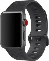 42mm en 44mm Sport bandje zwart geschikt voor Geschikt voor Apple watch 1 | 2 | 3 | 4 | 5 | 6 Siliconen Armband / Polsband / Strap Band / Sportbandje