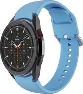 Samsung Galaxy Watch 4 - Luxe Silicone Bandje - Lichtblauw - Large - 20mm