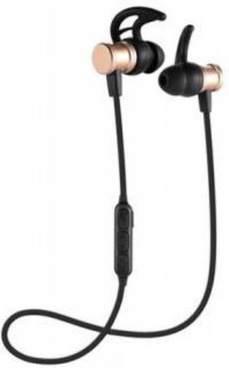 SLS-100 Draadloze Stereo Bluetooth Koptelefoon - Magneten - Sport Hoofdtelefoon met Microfoon - Goud