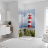 Schulte badkamer achterwand - vuurtoren - 2 x 90x210 - zelf inkortbaar en zelfklevend - wanddecoratie - muurdecoratie - wandpanelen - muurbekleding