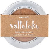 Valloloko Terracotta Warrior Shaving Soap (Scherenzeep) - Tangerine & Red Clay