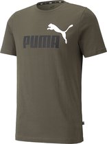 Puma Essentials + 2 Colour Logo Shirt Groen Heren - Maat XL