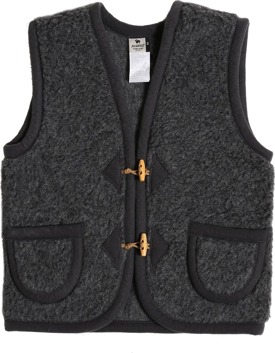 Alwero bodywarmer Alpen Junior -98 Antraciet