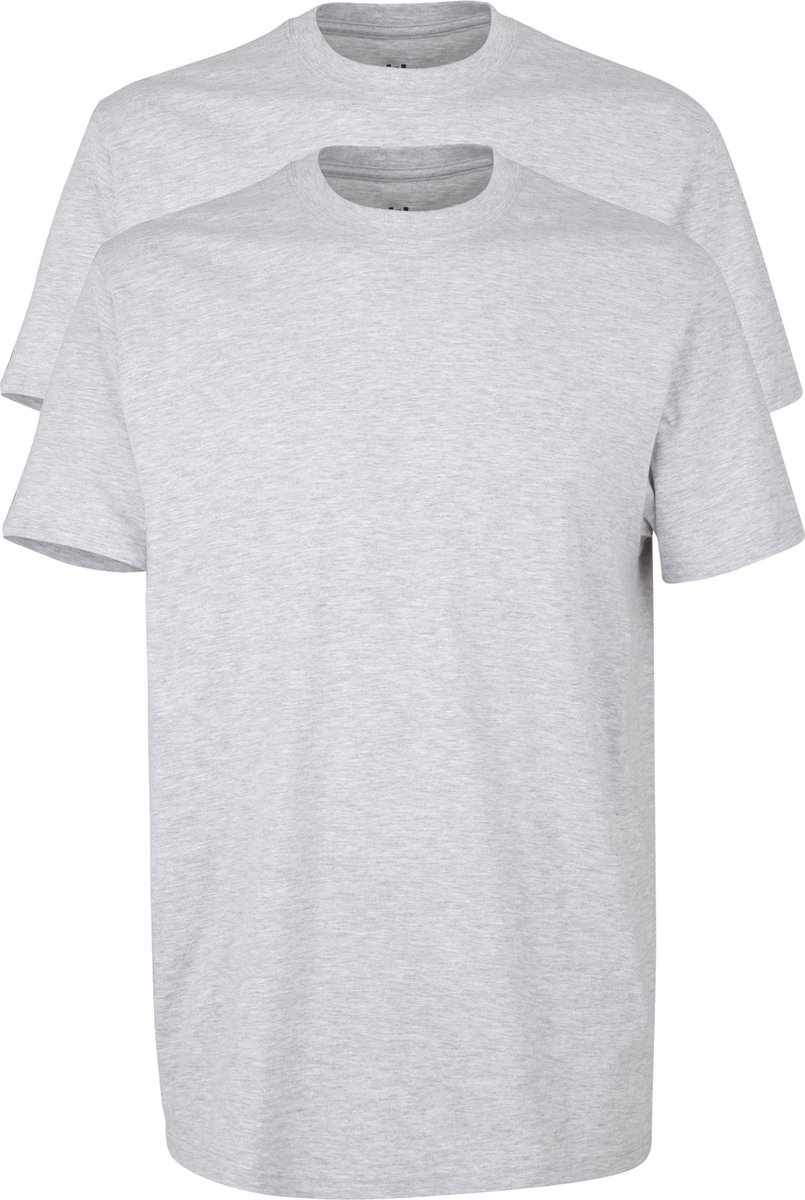 Gotzburg heren T-shirts regular fit O-hals (2-pack) - grijs - Maat: 4XL