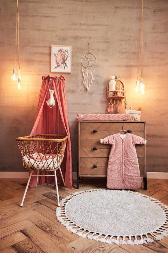 Jollein - Baby Sluier Vintage (Rosewood) - Katoen - Polyester - Baby Sluier, Hemeltje - 155cm — afbeelding 4