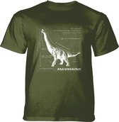 T-shirt Brachiosaurus Fact Sheet Green XXL