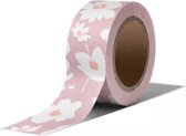 masking tape Bloemen Millefleurs roze goud decoratie washi papier tape 15 mm x 10 m