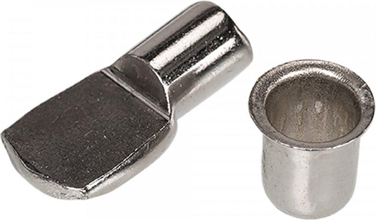 Kast-Plank-Drager + Bus.Home-Fix. Verzinkt 5-Stuks. 18 mm. x 7.0 mm.