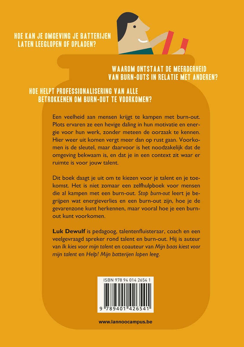 Stop burn-out - back cover