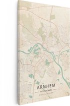 Artaza - Peinture sur Canevas - Carte de la ville d'Arnhem dans le beige - 20x30 - Petit - Photo sur Toile - Impression sur Toile
