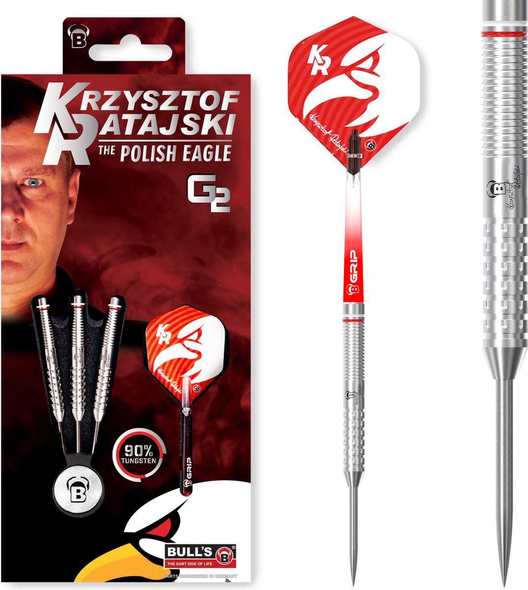 BULL'S Krzysztof Ratajski G2 90% - Dartpijlen 22 Gram
