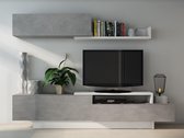 Trasman- TV Meubel Tv-meubel Izquierdo 3 deuren - 240cm - Grijs; Betonlook