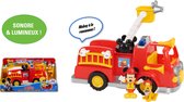 Mickey, Brandweerwagen, met geluids- en lichtfuncties, 2 figuren inbegrepen, Speelgoed voor kinderen vanaf 3 jaar, MCC00