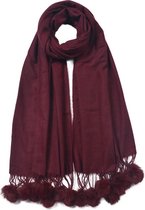 Sjaal Dames Effen 70*180 cm Rood Synthetisch Shawl Dames Sjaal