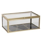 Glazen Sieradendoos 14*8*6 cm Transparant Glas Rechthoek Juwelendoos Sieradenbox
