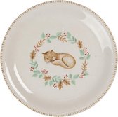 Servies Ontbijtbord Ø 20 cm Beige Keramiek Rond Vos Eetbord