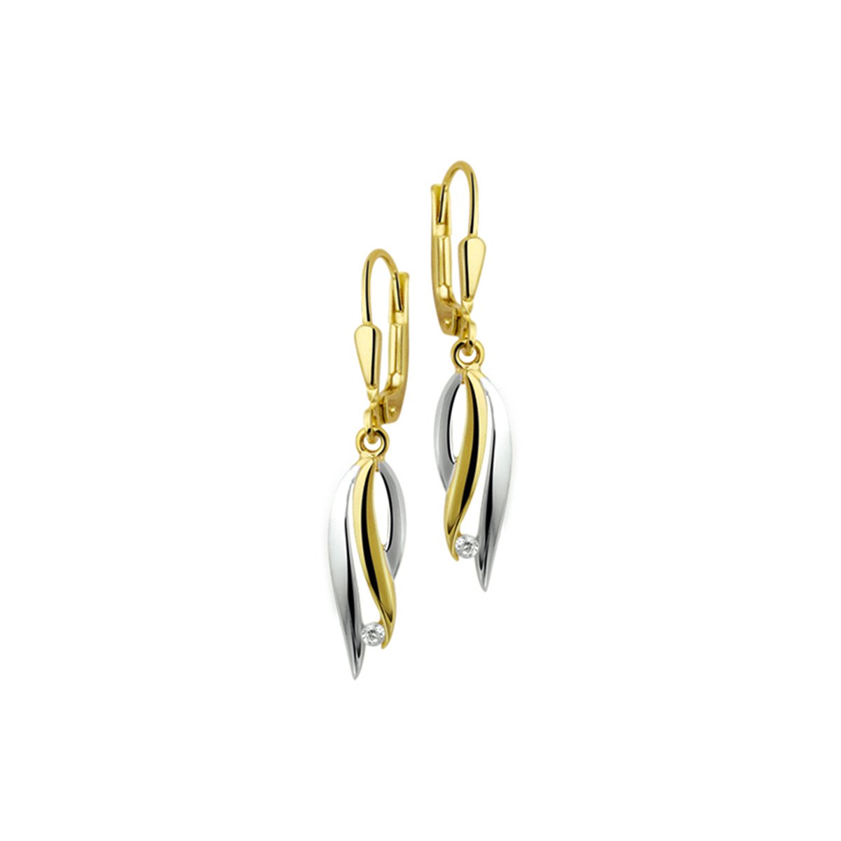 Oorhangers Zirkonia Brisur Haak