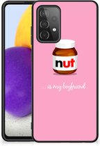 Telefoonhoesje Geschikt voor Samsung Galaxy A72 (5G/4G) Leuk Hoesje met Zwarte rand Nut Boyfriend