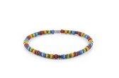 Aurum Brothers - Parvus Hispanic Heritage Veelkleurig, 4mm, Zilver, Handgemaakte Heren armband - 16.5 cm polsmaat