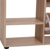 HOMdotCOM Schoenenkast voor 20 schoenen naturel hout 101,5 x 25,5 x 98cm