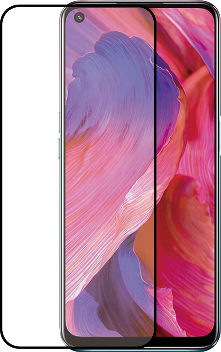 Azuri tempered glass - zwart frame - voor Oppo A54/A74 (5G)