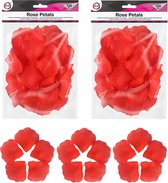 Rode kunststof rozenblaadjes 240x stuks - Bruiloft en Valentijnsdag decoratie