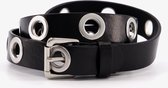 Dames riem met studs zilver - Zwart - Maat 95