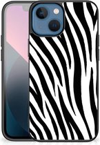Smartphone Hoesje geschikt voor iPhone 13 mini Trendy Telefoonhoesjes met Zwarte rand Zebra