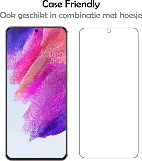 Protecteur d'écran Samsung S21 FE - Glas protecteur d'écran Samsung Galaxy S21 FE - Glas protecteur d'écran Samsung S21 FE Extra fort - 2 pièces