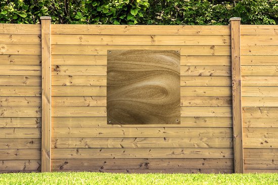 Tuinposter 100x100 cm - Tuindecoratie Goud - Glitter - Abstract - Luxe - Poster voor in de tuin - Buiten decoratie - Schutting tuinschilderij - Tuindoek muurdecoratie - Wanddecoratie balkondoek