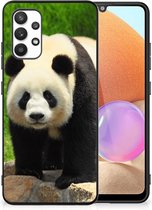 Smartphone Hoesje Geschikt voor Samsung Galaxy A32 4G | A32 5G Enterprise Editie Bumper Hoesje met Zwarte rand Panda