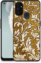 Hoesje maken OnePlus Nord N100 Smartphone Hoesje met Zwarte rand Barok Goud