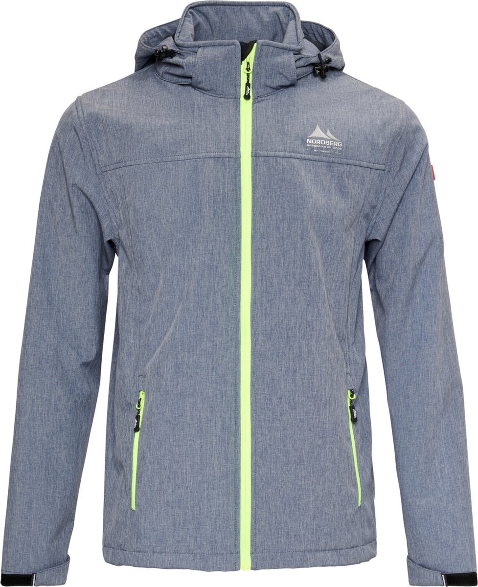 Nordberg Mats Softshell Outdoor Zomerjas Heren Oceaan Melange 3XL Grijs