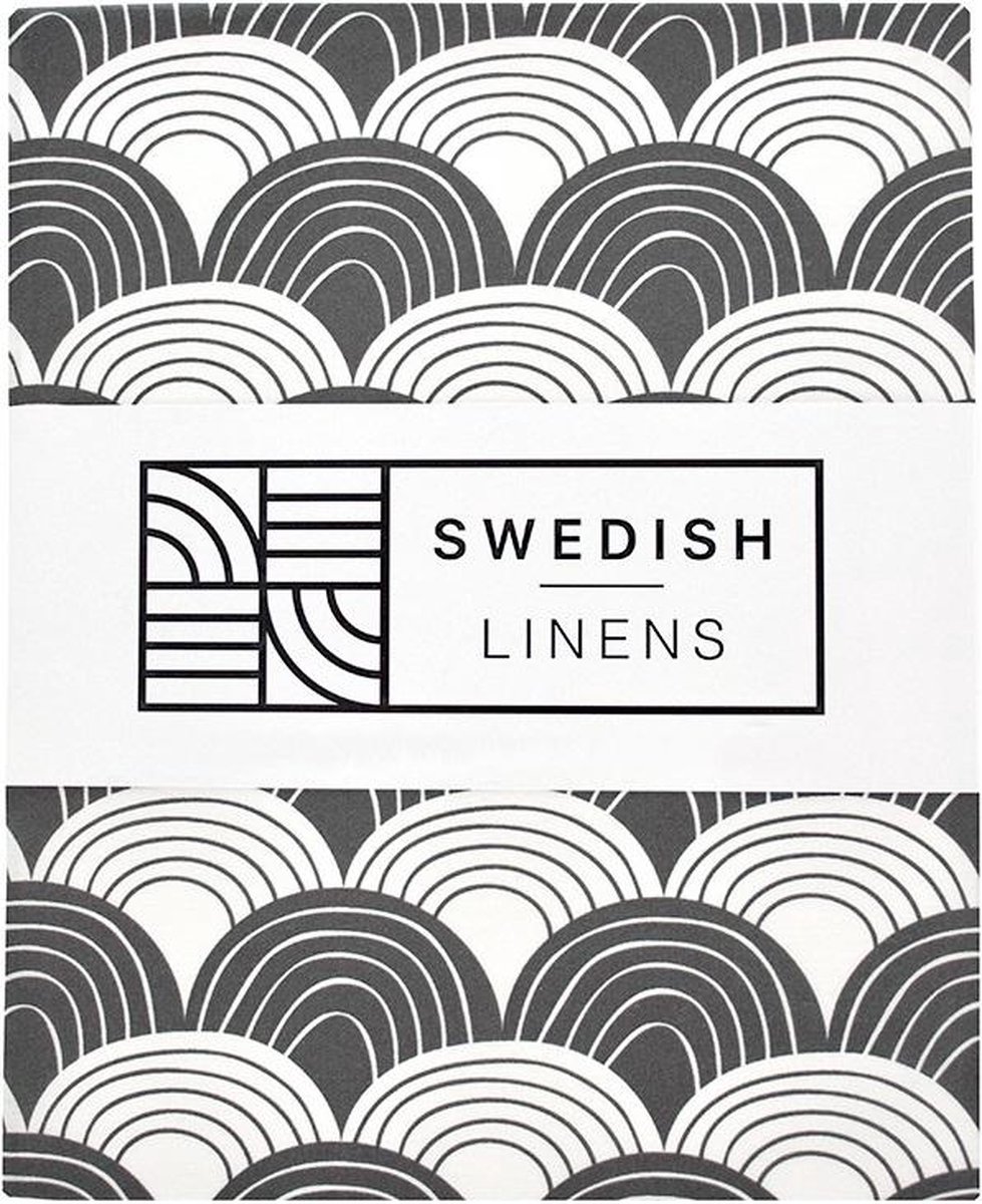 Swedish Linens - Ledikant Hoeslaken Rainbows (60x120cm)