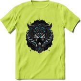 Tijger - Dieren Mandala T-Shirt | Lichtblauw | Grappig Verjaardag Zentangle Dierenkop Cadeau Shirt | Dames - Heren - Unisex | Wildlife Tshirt Kleding Kado | - Groen - M