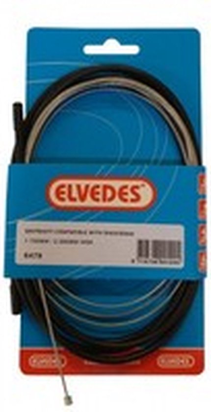 Elvedes kabelset op kaart, met zwarte buitenkabel.