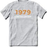 1979 Limited Edition T-Shirt | Goud - Zilver | Grappig Verjaardag en Feest Cadeau Shirt | Dames - Heren - Unisex | Tshirt Kleding Kado | - Licht Grijs - Gemaleerd - S