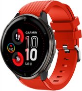 Strap-it Garmin Venu 2 Plus siliconen bandje - rood