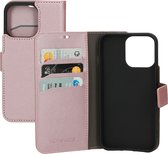 Mobiparts Saffiano Wallet Case Apple iPhone 13 Pro Roze hoesje